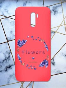 Матовий червоний чохол на Xiaomi Redmi Note 8 Pro рельєфний дизайн Лавандовий віночок принт 19