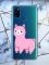 Прозорий чохол на Samsung Galaxy M30s/М21  дизайн Лама рожева принт 100