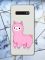Прозорий чохол на Samsung Galaxy S10 дизайн Лама рожева принт 100