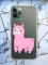Прозорий чохол на iPhone 12 / 12 Pro дизайн Лама рожева принт 100