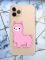 Прозорий чохол на Apple iPhone 11 Pro (5,8) дизайн Лама рожева принт 100