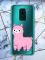 Прозорий чохол на Xiaomi Redmi Note 9 :: Лама рожева (принт 100)