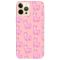 Матовий рожевий чохол на Apple iPhone 12 Pro Max дизайн Лами рожеві принт 101