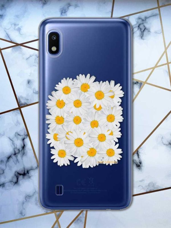 Чохол на Samsung Galaxy A10 (2019) A105 рельєфний дизайн Букет ромашок принт 40
