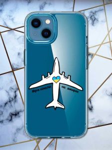 Прозорий чохол для iPhone 13 mini патріотичний дизайн Мрія ніколи не помирає принт 1