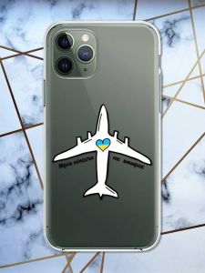 Прозорий чохол на iPhone 12 / 12 Pro патріотичний дизайн Мрія ніколи не помирає принт 1