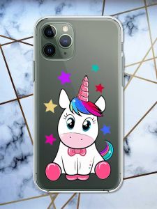 Прозорий чохол на iPhone 12 / 12 Pro дизайн Єдиноріг принт 102