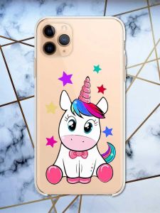 Прозорий чохол на Apple iPhone 11 Pro Max (6,5) дизайн Єдиноріг принт 102