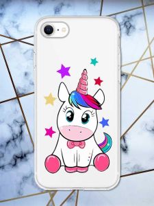 Прозорий чохол на iPhone SE 2020 дизайн Єдиноріг принт 102