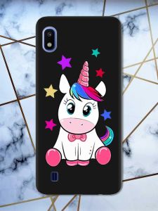 Матовий чорний чохол на Samsung Galaxy А10 (2019) А105 дизайн Єдиноріг принт 102