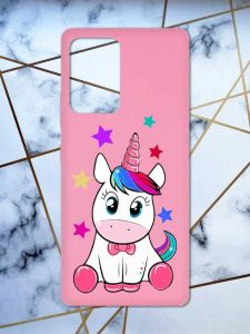 Матовий рожевий чохол на Samsung Galaxy A52 дизайн Єдиноріг принт 102