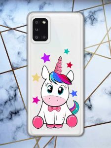 Прозорий чохол на Samsung A31 дизайн Єдиноріг принт 102