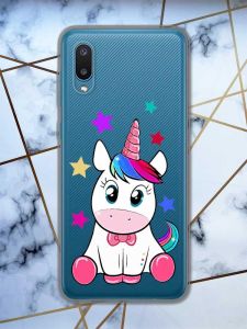 Прозорий чохол на Samsung Galaxy A02 / A022 (2021)  дизайн Єдиноріг принт 102