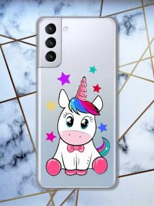 Прозорий чохол для Samsung Galaxy S21 (G991)  дизайн Єдиноріг принт 102