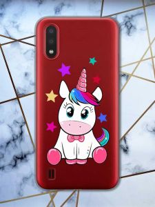 Прозорий чохол для Samsung Galaxy A01  дизайн Єдиноріг принт 102