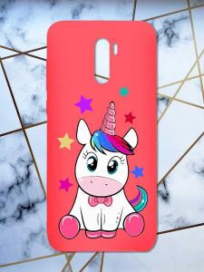 Матовий червоний чохол на Xiaomi Redmi Note 8 Pro дизайн Єдиноріг принт 102