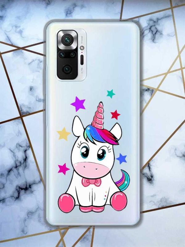 Прозорий чохол для Xiaomi Redmi Note 10 Pro/10 Pro Max :: Єдиноріг | принт 102