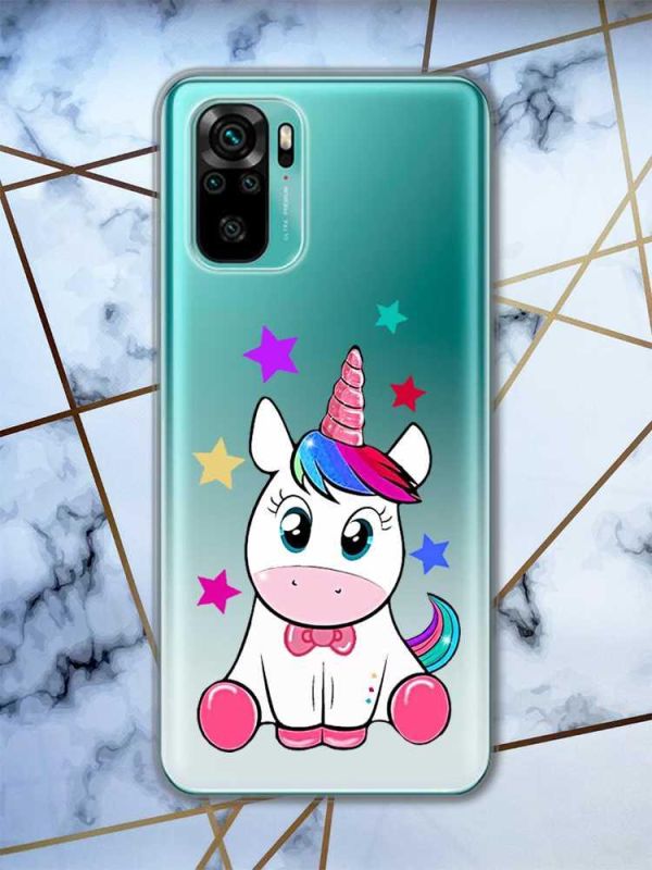Прозорий чохол на Xiaomi Redmi Note 10 / Note 10s  дизайн Єдиноріг принт 102
