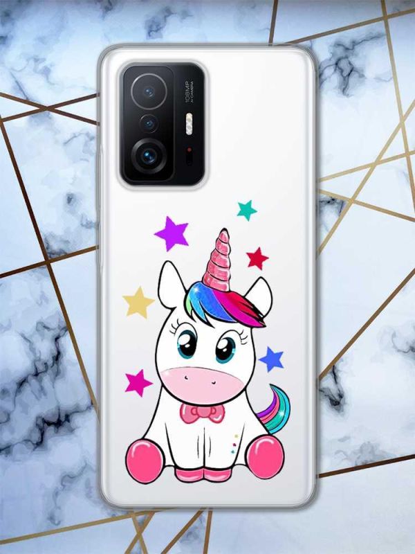 Прозорий чохол на Xiaomi 11T  дизайн Єдиноріг принт 102