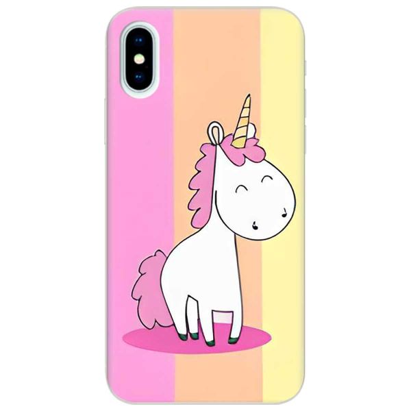 Матовий чохол на iPhone X / XS дизайн Єдиноріг принт 104