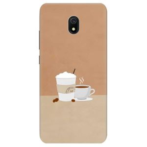 Чохол з потовщеними кутами на Xiaomi Redmi 8A дизайн Кава принт 108