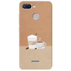 Чохол на Xiaomi Redmi 6  дизайн Кава принт 108