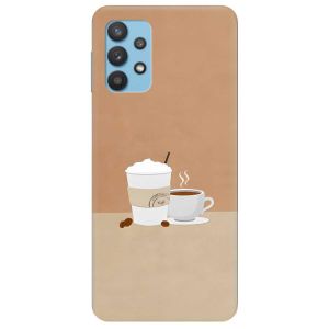 Прозорий чохол на Samsung Galaxy A32  дизайн Кава принт 108