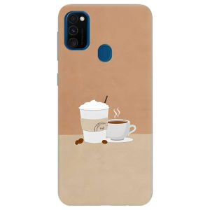 Прозорий чохол на Samsung Galaxy M30s/М21  дизайн Кава принт 108