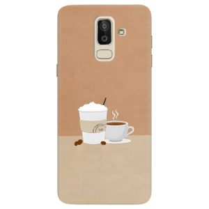 Захисний чохол для Samsung Galaxy J8 (2018)  дизайн Кава принт 108