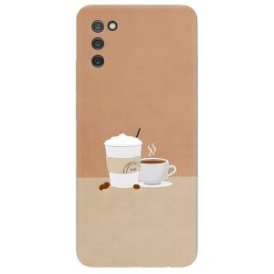 Защиcний чохол для Samsung Galaxy A02s  дизайн Кава принт 108