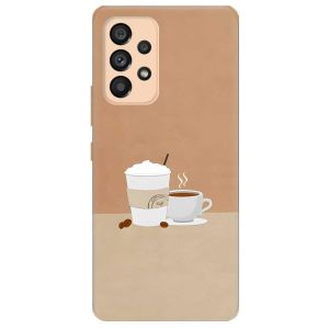 Захисний чохол на Samsung Galaxy A53  дизайн Кава принт 108