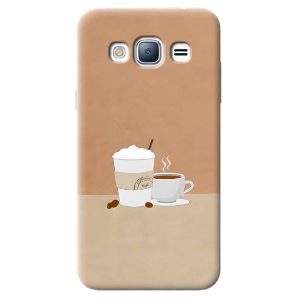 Прозорий чохол на Samsung Galaxy J3 2016 J310 дизайн Кава принт 108