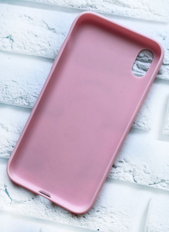 Матовий рожевий чохол на Apple iPhone XR дизайн Капучіно котик принт 97
