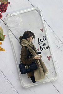 Чохол з потовщеними кутами на iPhone 11 Pro Max (6.5) дизайн Дівчина з кавою принт 112