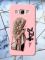 Матовий рожевий чохол на Samsung Galaxy J5(2016) J510 дизайн Дівчина з кавою принт 114