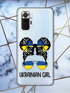 Прозорий чохол для Xiaomi Redmi Note 10 Pro/10 Pro Max :: Українська дівчина | принт 113