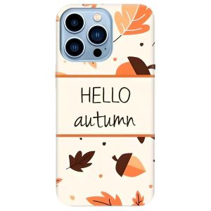 Чохол на Apple iPhone 13 Pro Max дизайн Привіт, осінь принт 109
