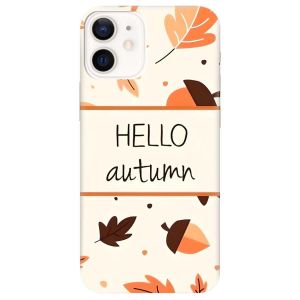 Чохол на iPhone 12 mini дизайн Привіт, осінь принт 109