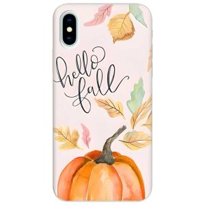 Чохол на iPhone X / XS дизайн Привіт, осінь принт 111