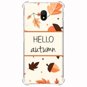 Чохол з потовщеними кутами на Xiaomi Redmi 8A дизайн Привіт, осінь принт 109