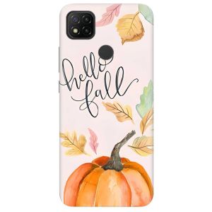 Чохол для Xiaomi Redmi 9C дизайн Привіт, осінь принт 111