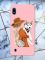 Матовий рожевий чохол на Samsung Galaxy А10 (2019) А105 дизайн Дівчина з песиком принт 115