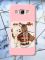 Матовий рожевий чохол на Samsung Galaxy J5(2016) J510 дизайн Дівчинка з ведмедиком принт 117