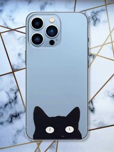 Прозорий чохол на Apple iPhone 13 Pro Max дизайн Котик принт 119