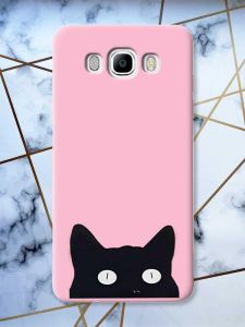 Матовий рожевий чохол на Samsung Galaxy J7(2016) J710 дизайн Котик принт 119