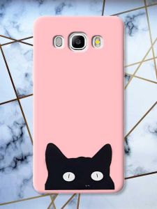 Матовий рожевий чохол на Samsung Galaxy J5(2016) J510 дизайн Котик принт 119