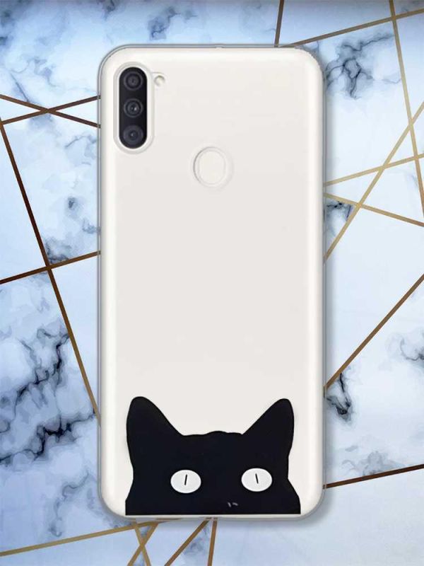 Прозорий чохол на Samsung Galaxy A11 дизайн Котик принт 119