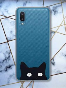 Прозорий чохол на Samsung Galaxy A02 / A022 (2021)  дизайн Котик принт 119