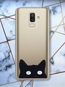 Прозорий чохол для Samsung Galaxy J8 (2018)  дизайн Котик принт 119