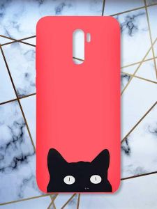 Матовий червоний чохол на Xiaomi Redmi Note 8 Pro дизайн Котик принт 119